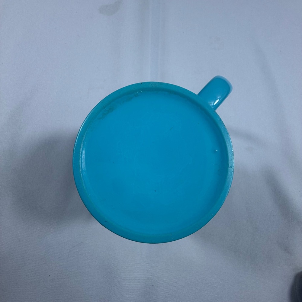 World of Barbie Dreams Made Here Teal Blue Ceramic Coffee Mug Graphic Icons Cup - Picture 5 of 5